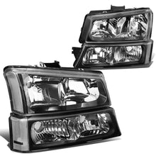 Load image into Gallery viewer, 03-06 Chevrolet Silverado/Avalanche Black Housing Headlights 4PC Set