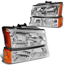 Load image into Gallery viewer, 03-06 Chevy Silverado/Avalanche Chrome Headlights 4PC Set 9005/9006