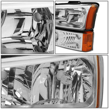 Load image into Gallery viewer, 03-06 Chevy Silverado/Avalanche Chrome Headlights 4PC Set 9005/9006