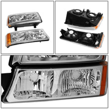 Load image into Gallery viewer, 03-06 Chevy Silverado/Avalanche Chrome Headlights 4PC Set 9005/9006