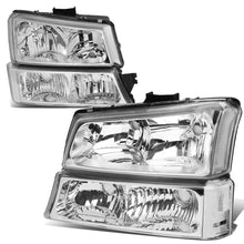 Load image into Gallery viewer, 03-06 Chevrolet Silverado / Avalanche Chrome Clear Headlights 4PC Set