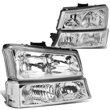 Load image into Gallery viewer, 03-06 Chevrolet Silverado / Avalanche Chrome Clear Headlights 4PC Set