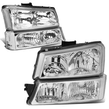 Load image into Gallery viewer, 03-06 Chevrolet Silverado / Avalanche Chrome Clear Headlights 4PC Set