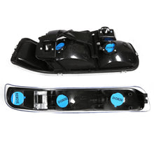 Load image into Gallery viewer, 99-06 Chevrolet Silverado Suburban Tahoe Black Amber Headlights 4PC