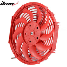 Load image into Gallery viewer, Universal 12 in Red Electric Radiator Engine Cooling Fan W/ Mount Kit