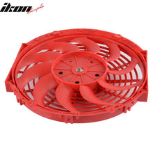 Load image into Gallery viewer, Universal 12 in Red Electric Radiator Engine Cooling Fan W/ Mount Kit