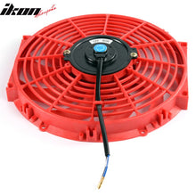 Load image into Gallery viewer, Universal 12 in Red Electric Radiator Engine Cooling Fan W/ Mount Kit