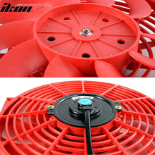Load image into Gallery viewer, Universal 12 in Red Electric Radiator Engine Cooling Fan W/ Mount Kit