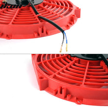Load image into Gallery viewer, Universal 12 in Red Electric Radiator Engine Cooling Fan W/ Mount Kit