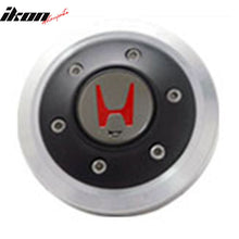 Load image into Gallery viewer, Silver/Black Steering Wheel Horn Button Red Letter H Logo For Honda
