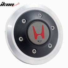 Load image into Gallery viewer, Silver/Black Steering Wheel Horn Button Red Letter H Logo For Honda