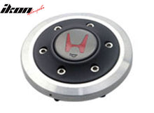 Load image into Gallery viewer, Silver/Black Steering Wheel Horn Button Red Letter H Logo For Honda