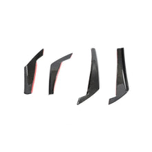 Load image into Gallery viewer, Audi A4 / RS4 B9 (2017-2020) Carbon Fiber Front Canards – RS4 Style Aftermarket Bumper Fins (4PC)