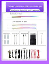 Load image into Gallery viewer, BMW 2 Series F22 Interior 64-Color LED Ambient Light Kit with Speaker Cover 2014 - 2020