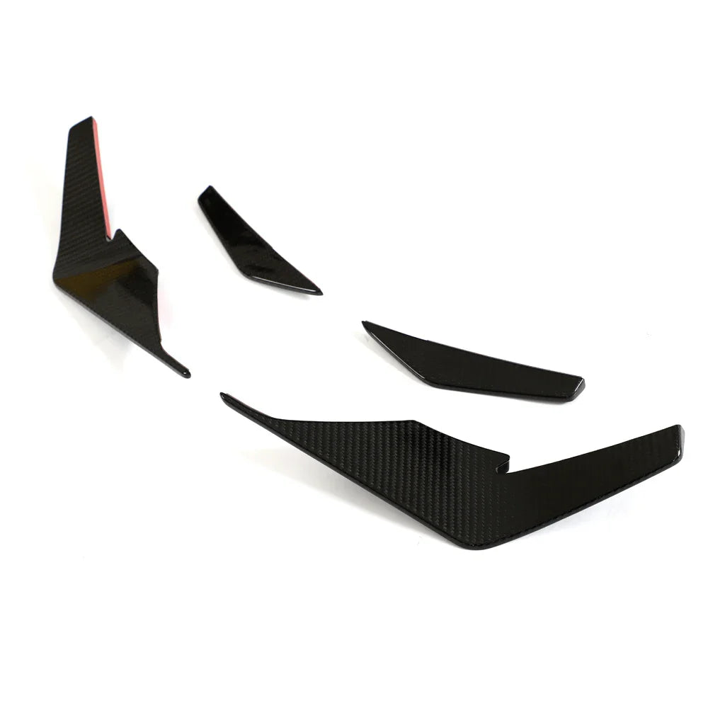 2022–2023 Audi R8 V10 GT & Performance Coupe P-Style Front Bumper Canards – Dry Carbon Fiber