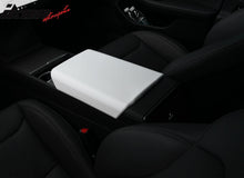 Load image into Gallery viewer, 2024-2025 Tesla Model 3 White Center Console Lid Armrest Cover Pad TPE