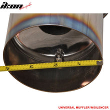 Load image into Gallery viewer, Universal N1 Style 4In Steel Muffler Titanium Flat Tip + Silencer