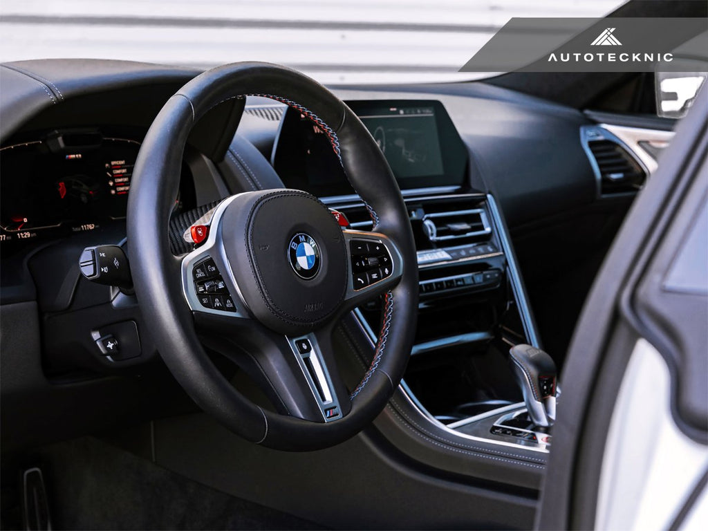 AutoTecknic Replacement Carbon Steering Wheel Top Cover - G80 M3 | G82/ G83 M4