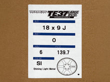 Load image into Gallery viewer, Volk Racing TE37 Large PCD Progressive Model II 18x9 +0 6x139.7 Shining Light Metal (Set of 4)