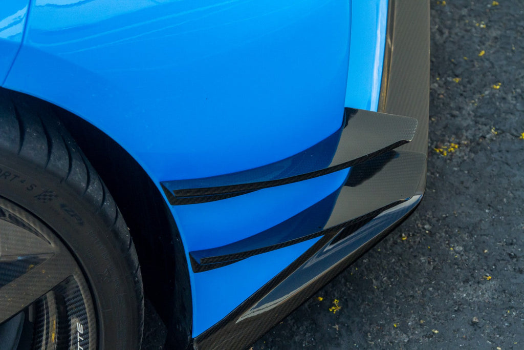 Carbon Fiber Front Bumper Canards - Chevrolet Corvette C8 Z06/ E Ray/ ZR1