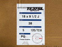 Load image into Gallery viewer, Volk Racing TE37 Saga SL 18x9.5 5x120 +38 Pressed Graphite (Set of 4)