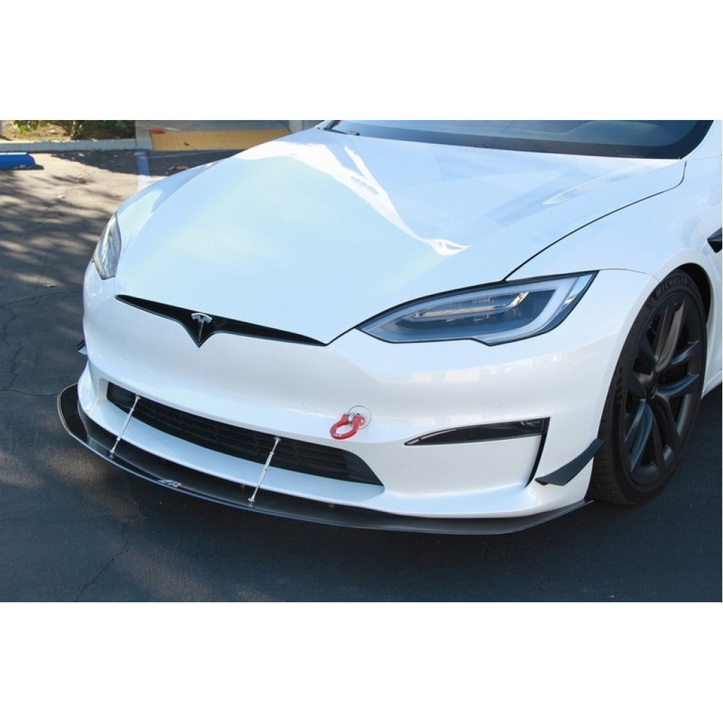 APR Tesla Model S Plaid Front Wind Splitter 2021 - UP