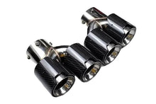 Load image into Gallery viewer, Carbon Fiber Dual Exhaust Tips for BMW M340i M240i M440i | G20 G42 G22 G23 G26 | Y-Pipe Single-to-Dual Conversion | Sold as Pair