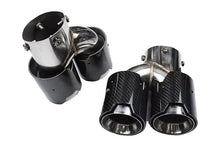 Load image into Gallery viewer, Carbon Fiber Dual Exhaust Tips for BMW M340i M240i M440i | G20 G42 G22 G23 G26 | Y-Pipe Single-to-Dual Conversion | Sold as Pair