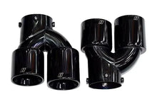 Load image into Gallery viewer, BMW 2/3/4 Series G42 G20/G21 G23 Black Stainless Steel Dual Muffler Tip (2019+)