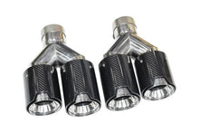 Load image into Gallery viewer, BMW M Power Universal Fit Carbon Fiber Dual Muffler Tips