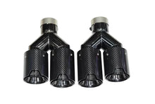 Load image into Gallery viewer, BMW M Power Universal Fit Carbon Fiber Dual Muffler Tips