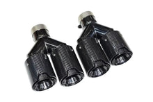 Load image into Gallery viewer, BMW M Power Universal Fit Carbon Fiber Dual Muffler Tips