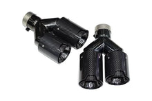 Load image into Gallery viewer, BMW M Power Universal Fit Carbon Fiber Dual Muffler Tips