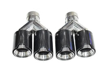 Load image into Gallery viewer, BMW M Power Universal Fit Carbon Fiber Dual Muffler Tips