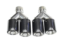 Load image into Gallery viewer, BMW M Power Universal Fit Carbon Fiber Dual Muffler Tips