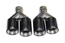 Load image into Gallery viewer, BMW M Power Universal Fit Carbon Fiber Dual Muffler Tips