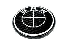 Load image into Gallery viewer, BMW Roundel Emblem Covers - Full Carbon Fiber Black and White Style V2