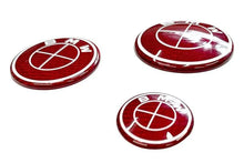 Load image into Gallery viewer, BMW Roundel Emblem Covers - Full Carbon Fiber Red and White Style