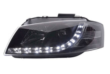Load image into Gallery viewer, Audi A3 (8P 8PA) Black LED Headlights with Daytime Running Lights (2003-2007)