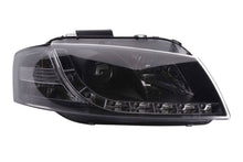 Load image into Gallery viewer, Audi A3 (8P 8PA) Black LED Headlights with Daytime Running Lights (2003-2007)