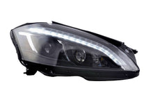Load image into Gallery viewer, Mercedes Benz S-Class (221) Black LED Headlights with Daytime Running Lights (2005 - 2009)