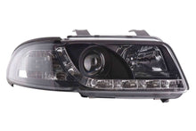 Load image into Gallery viewer, Audi A4 (B5 8D) Black LED Headlights with Daytime Running Lights (1999-2001) - With R87 approval