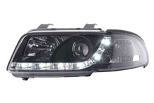Load image into Gallery viewer, Audi A4 (B5 8D) Black LED Headlights with Daytime Running Lights (1999-2001) - With R87 approval
