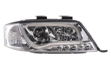Load image into Gallery viewer, Audi A6 (C5 4B) Chrome LED Headlights with Daytime Running Lights (1997-2001)