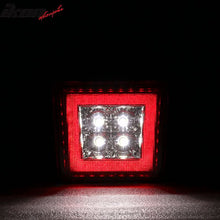 Load image into Gallery viewer, Universal Square Clear LED Rear Tail 3RD Brake Lights Stop Safety Lamp