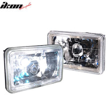 Load image into Gallery viewer, Universal 4X6 Square H4 Diamond Cut Style Clear Lens Headlight