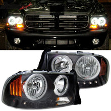 Load image into Gallery viewer, Fits 98-04 Dodge Durango Dakota CCFL Halo Headlights Black