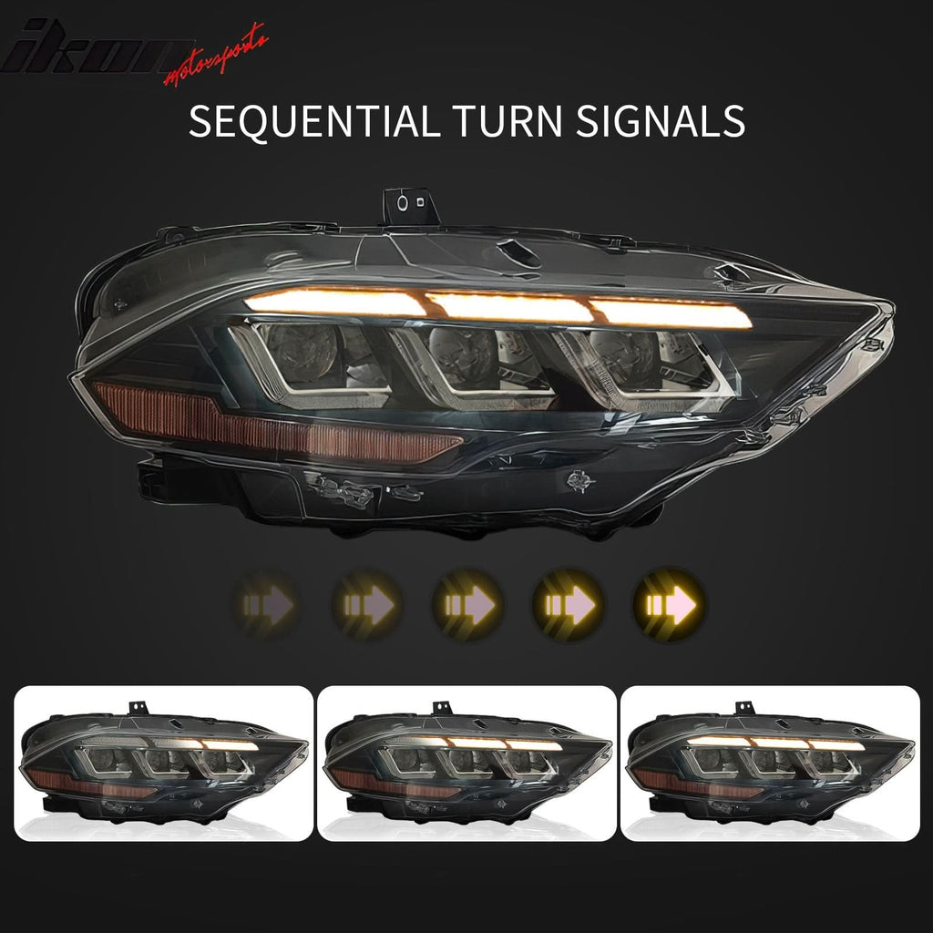 2018-2023 Ford Mustang EcoBoost GT V6 2024 Style Switchback Headlights