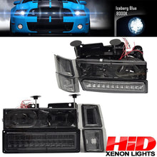 Load image into Gallery viewer, Fits 92-99 Chevy C10 Yukon Headlight Corner LED Bumper Lamp Smoked 8Pc