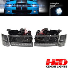 Load image into Gallery viewer, Fits 92-94 Blazer Smoked Lens Headlights Corner LED Bumper Light 8Pc